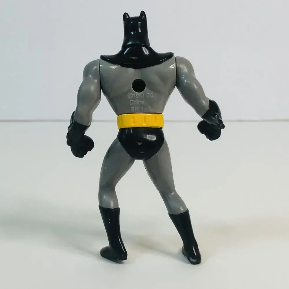 vintage 1993 batman grey‎ suit yellow belt dc comics cake topper 3.5 inch figure